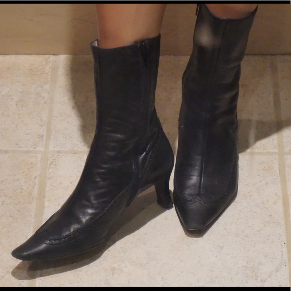Vintage Burberry Leather Boots